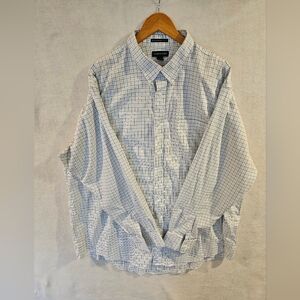 Lands' End Men's Multicolor Check Long Sleeve Shirt Size 19-36 Tall